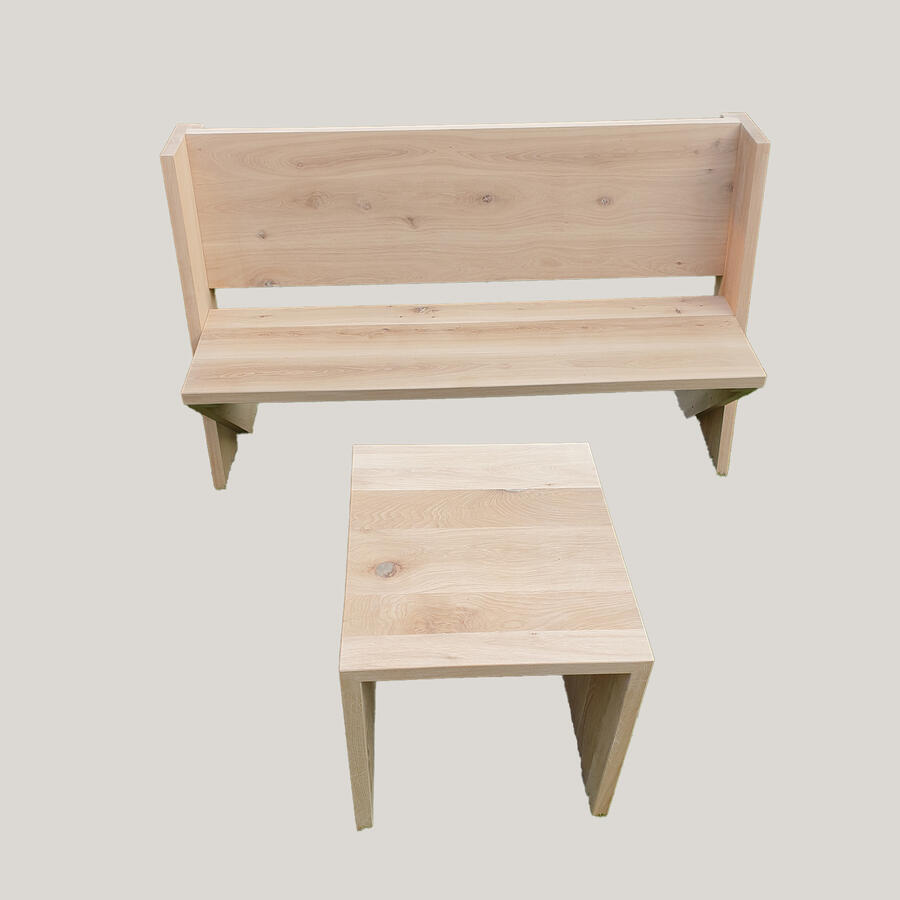 Tuinbank met bijzettafel